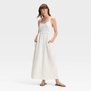 Universal Thread Crochet Trim Maxi Sundress